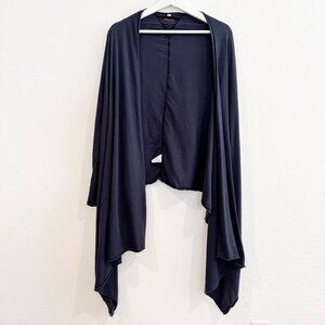 Pete & Greta Open Front Long Sleeve Cardigan Lagenlook Johnny Was Black Medium